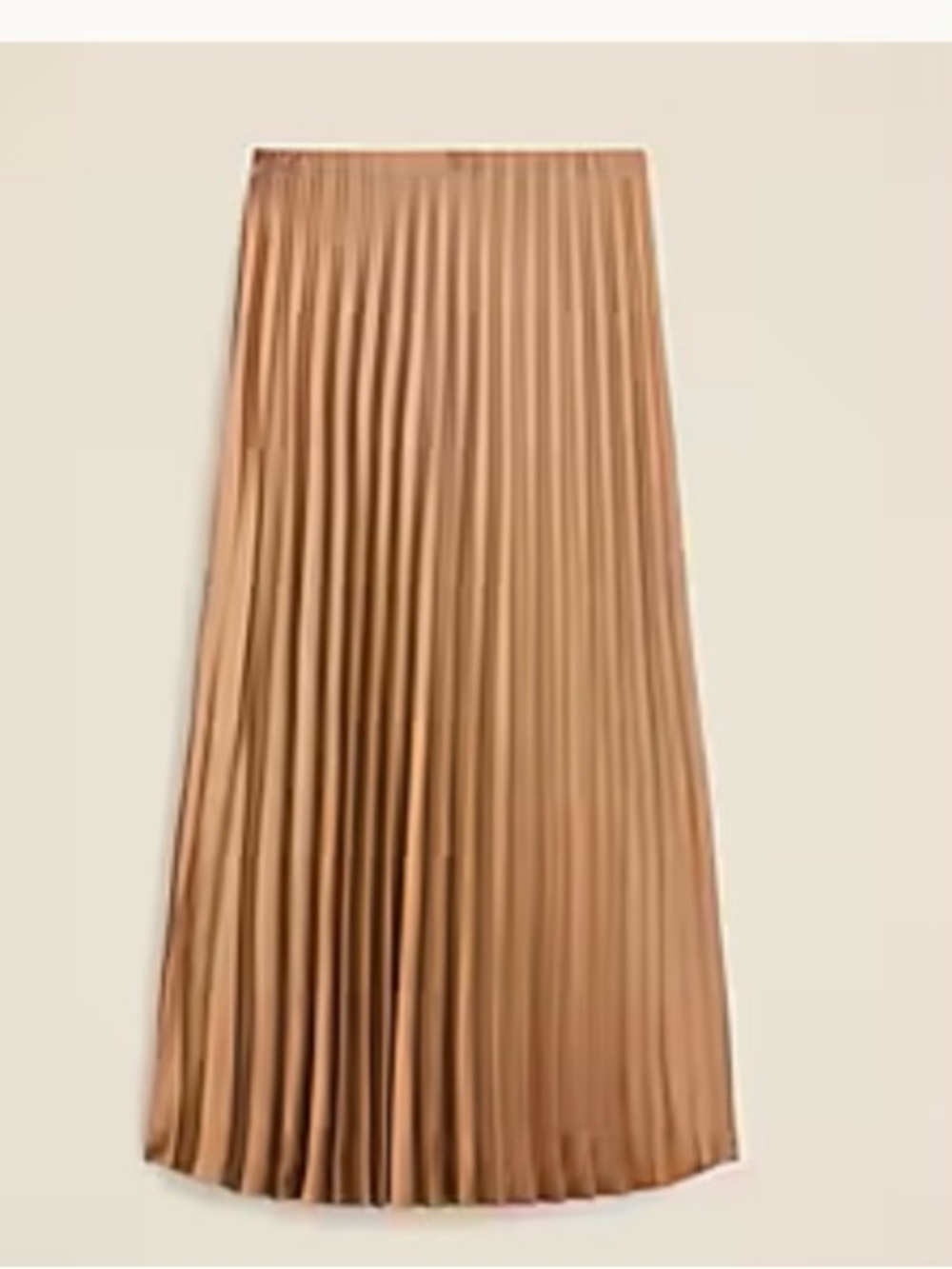 J. Crew Pleated Midi Skirt in Camel